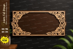 Rose Corner Frame laser cut svg File rose corner frame svg Product Image 1