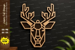 Geometric Deer Head laser cut svg File geometric deer sv Product Image 1