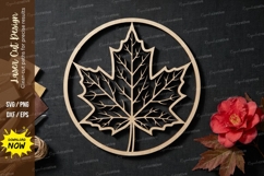 Maple Leaf Outline Laser Cut, maple leaf svg, outline leaf Product Image 1