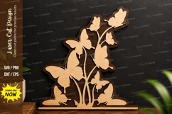 Butterfly Plant Decor laser cut svg File butterfly plant svg Product Image 1
