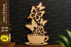 Butterfly Coffee Cup laser cut svg File butterfly coffee cup Product Image 1