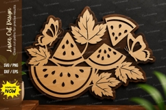 Watermelon Slice Decor laser cut svg File watermelon slice Product Image 1