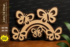 Butterfly Border Decor laser cut svg File butterfly border Product Image 1