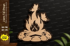 Campfire Flames Decor laser cut svg File campfire svg, fire Product Image 1
