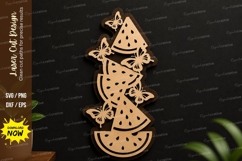 Watermelon Slice Stack laser cut svg File watermelon slice Product Image 1