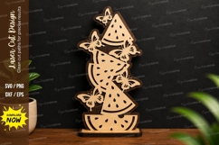 Watermelon Tower laser cut svg File watermelon tower svg Product Image 1