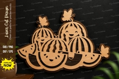 Watermelon Summer Decor laser cut svg File watermelon svg Product Image 1