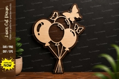 Balloon Butterfly Bouquet laser cut svg File balloon bouquet Product Image 1