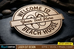 Beach House Sign Cut ,Beach House Welcome Sign Laser Cut Product Image 1