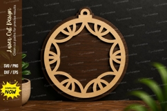 Decorative Christmas Bauble laser cut svg File christmas Product Image 1