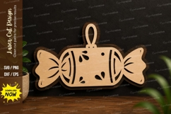 Wrapped Candy Ornament laser cut svg File wrapped candy svg Product Image 1