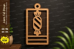Candy Gift Tag laser cut svg File candy gift tag svg, christ Product Image 1