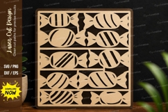 Candy Pattern Panel laser cut svg File candy pattern svg Product Image 1