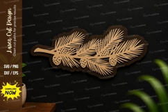 Pine Branch Ornament laser cut svg File pine branch svg Product Image 1