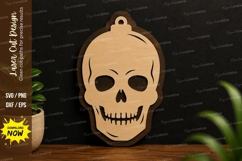Skull Ornament laser cut svg File skull ornament svg Product Image 1