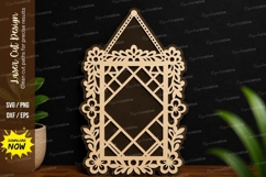 Decorative Hanging Frame laser cut svg File decorative frame Product Image 1