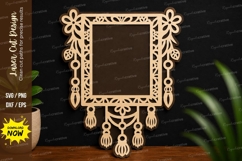 Decorative Square Frame laser cut svg File square frame svg Product Image 1