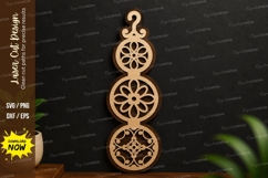 Floral Mandala Hanging Ornament SVG | Laser Cut Wall Decor Product Image 1