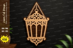 Vintage Lantern SVG | Decorative Laser Cut Hanging Design Product Image 1