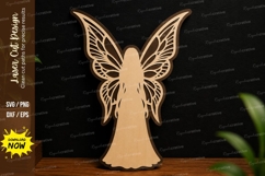 Butterfly Fairy SVG | Fantasy Laser Cut Ornament File Product Image 1