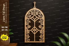 Ornate Diamond Frame SVG | Vintage Laser Cut Ornament Design Product Image 1