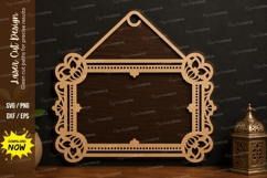 Elegant Teardrop Ornament SVG | Floral Hanging Laser Cut Product Image 1