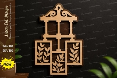 Geometric Floral Panel SVG | Modern Laser Cut Wall Decor Product Image 1