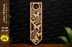 Floral Corner Bookmark SVG | Elegant Laser Cut Bookmark File Product Image 1