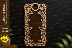 Butterfly Border Bookmark SVG | Decorative Laser Cut Book Product Image 1