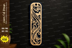 Ornamental Vine Bookmark SVG | Elegant Laser Cut Bookmark Product Image 1