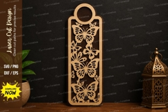 Butterfly Floral Bookmark SVG | Laser Cut Decorative Product Image 1