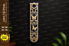 Minimal Butterfly Bookmark SVG | Slim Laser Cut Bookmark Product Image 1