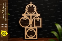 Geometric Hanging Ornament SVG | Modern Laser Cut Wall Decor Product Image 1