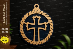 Cross Ornament SVG Christian Laser Cut Wall Decor cross Product Image 1