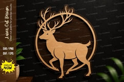 Deer Silhouette SVG Laser Cut Wildlife Wall Art deer Product Image 1