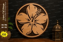 Hibiscus Flower SVG Tropical Laser Cut Wall Art hibiscus Product Image 1