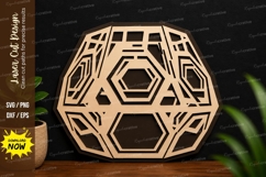 Hexagon Lantern SVG Laser Cut Lamp Shade hexagon lantern svg Product Image 1