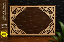 Vintage Corner Frame Laser Cut SVG Design vintage frame svg Product Image 1
