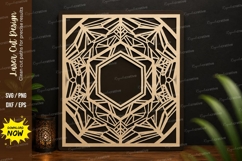 Geometric Mandala Square Laser Cut SVG Design geometric Product Image 1