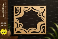 Minimal Corner Border Laser Cut SVG Design minimal border Product Image 1