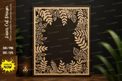 Botanical Square Frame Laser Cut SVG Design botanical frame Product Image 1