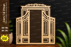 Geometric Door Frame Laser Cut SVG Design geometric door svg Product Image 1