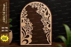 Moon Floral Arch Laser Cut SVG Design moon floral svg, arch Product Image 1