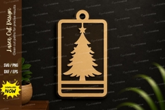 Christmas Tree Tag Laser Cut SVG Design christmas tree svg Product Image 1