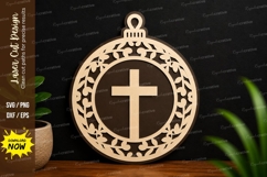 Cross Ornament Frame Laser Cut SVG Design christian cross Product Image 1