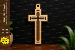 Christian Cross Ornament Laser Cut SVG Design christian Product Image 1