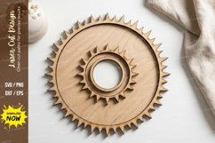 Sunburst Circle Laser Cut SVG laser cut svg, sunburst svg Product Image 1