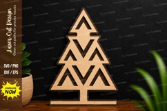 Geometric Christmas Tree Laser Cut SVG Design geometric Product Image 1