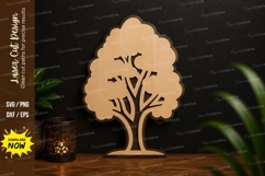 Minimal Tree Silhouette Laser Cut SVG Design tree svg Product Image 1