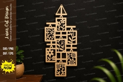 Geometric Hanging Frame Laser Cut SVG Design geometric frame Product Image 1